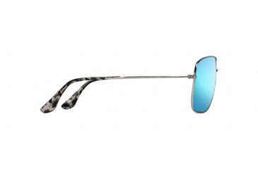 Image of Maui Jim Cook Pines Polarized Aviator  Sunglasses,Silver,Blue Hawaii Lens B774-17