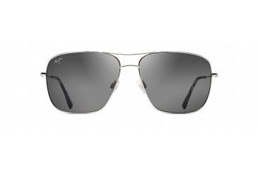 Image of Maui Jim Cook Pines Polarized Aviator  Sunglasses,Silver,Neutral Grey Lens GS774-17