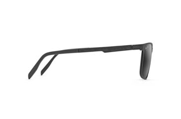 Image of Maui Jim Cut Mountain Polarized Square Sunglasses, Black Frame, Neutral Grey Lens, Black 532-2M
