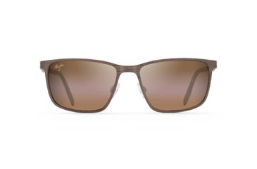 Image of Maui Jim Cut Mountain Polarized Square Sunglasses, Bronze Frame, HCL Bronze Lens, Bronze H532-22