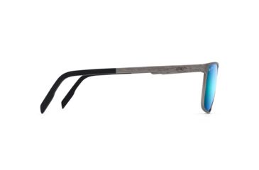 Image of Maui Jim Cut Mountain Polarized Square Sunglasses, Grey Frame, Blue Hawaii Lens, Grey B532-14