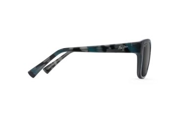 Image of Maui Jim Hanapa'a Polarized Square Sunglasses - Women's, Blue / Black Tortoise Frame, Neutral Grey Lens, Blue / Black Tortoise GS538-03J