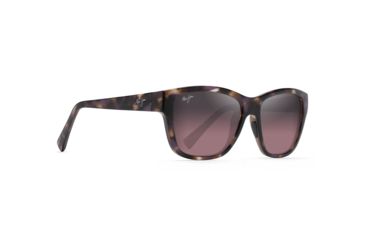 Image of Maui Jim Hanapa'a Polarized Square Sunglasses - Women's, Purple Tortoise Frame, Maui Rose Lens, Purple Tortoise RS538-13D