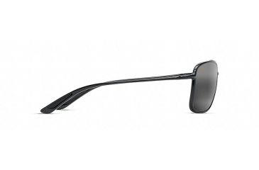 Image of Maui Jim Kaupo Gap Polarized Aviator  Sunglasses,Gloss Black,Neutral Grey Lens 437-02