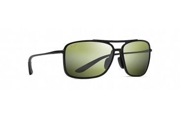 Image of Maui Jim Kaupo Gap Polarized Aviator  Sunglasses,Matte Black,Maui HT Lens HT437-2M