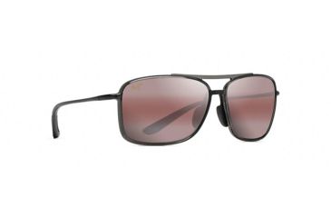 Image of Maui Jim Kaupo Gap Polarized Aviator  Sunglasses,Translucent Smoke Grey,Maui Rose Lens R437-11