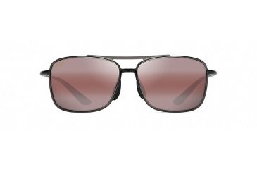 Image of Maui Jim Kaupo Gap Polarized Aviator  Sunglasses,Translucent Smoke Grey,Maui Rose Lens R437-11
