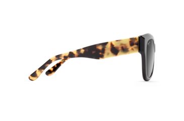 Image of Maui Jim Siren Song Polarized Square Sunglasses - Women's, Black Gloss w/ Tokyo Tortoise Temples Frame, Neutral Grey Lens, Black Gloss w/ Tokyo Tortoise Temples GS801-02B