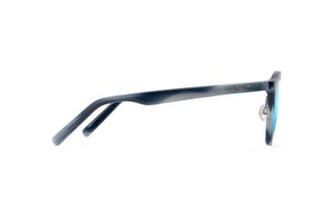 Image of Maui Jim Sunny Days Polarized Round Sunglasses, Blue Horn Frame, Blue Hawaii Lens, Blue Horn B529-27E
