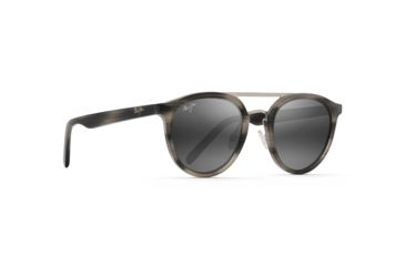 Image of Maui Jim Sunny Days Polarized Round Sunglasses, Grey Horn Frame, Neutral Grey Lens, Grey Horn 529-14H