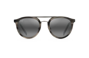 Image of Maui Jim Sunny Days Polarized Round Sunglasses, Grey Horn Frame, Neutral Grey Lens, Grey Horn 529-14H