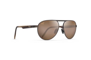 Image of Maui Jim Swinging Bridges Unisex Sunglasses,Brushed Chocolate Frame,Polarized,HCL Bronze Lens, H787-01C