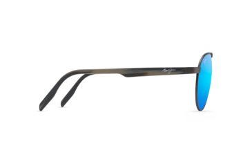 Image of Maui Jim Swinging Bridges Unisex Sunglasses,Brushed Dark Gunmetal Frame,Polarized,Blue Hawaii Lens, B787-02C