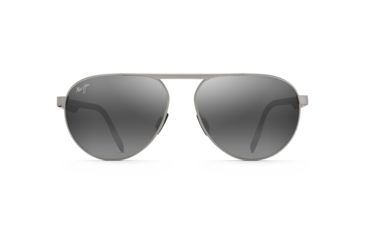Image of Maui Jim Swinging Bridges Unisex Sunglasses,Brushed Grey Frame,Polarized,Neutral Grey Lens, 787-14