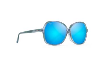 Image of Maui Jim Taro Polarized Square Sunglasses - Women's, Aquamarine Frame, Blue Hawaii Lens, Aquamarine B795-55B
