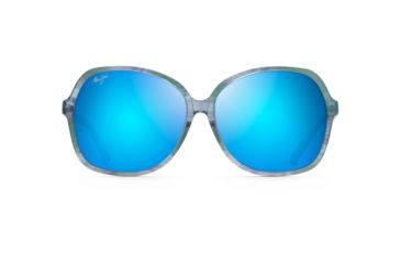 Image of Maui Jim Taro Polarized Square Sunglasses - Women's, Aquamarine Frame, Blue Hawaii Lens, Aquamarine B795-55B
