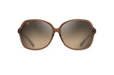 Image of Maui Jim Taro Polarized Square Sunglasses - Women's, Caramel w/ Pale Pink Frame, HCL Bronze Lens, Caramel w/ Pale Pink HS795-18C