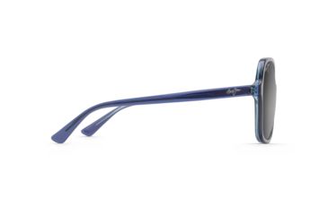 Image of Maui Jim Taro Polarized Square Sunglasses - Women's, Navy w/ Light Blue Frame, Neutral Grey Lens, Navy w/ Light Blue GS795-08D