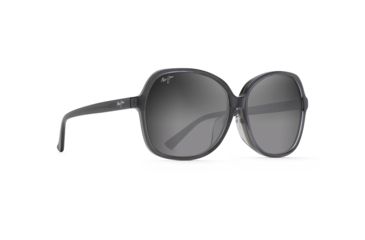 Image of Maui Jim Taro Polarized Square Sunglasses - Women's, Translucent Grey Frame, Neutral Grey Lens, Translucent Grey GS795-11