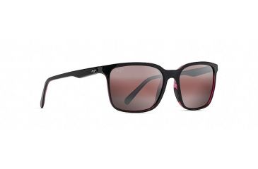 Image of Maui Jim Wild Coast Polarized Classic  Sunglasses,Black with Red Interior,Maui Rose Lens R756-02R