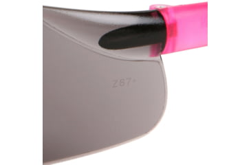 Image of MCR Safety BearKat BK2 Series Safety Glasses, Soft Non-Slip Temple, Gray Lens/Pink Frame, One Size, BK222