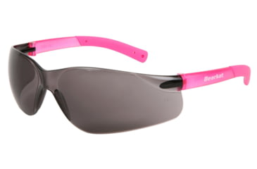 Image of MCR Safety BearKat BK2 Series Safety Glasses, Soft Non-Slip Temple, Gray Lens/Pink Frame, One Size, BK222