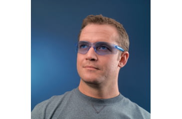 Image of MCR Safety BearKat BK2 Series Safety Glasses, Soft Non-Slip Temple, Light Blue, One Size, BK213