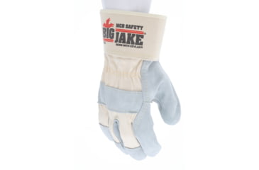 Image of MCR Safety Big Jake Premium A+ Side Leather Palm Work Gloves, Sewn with DuPont Kevlar, 2 3/4in Safety Cuff, Gray, XX - Large, 1700XXL