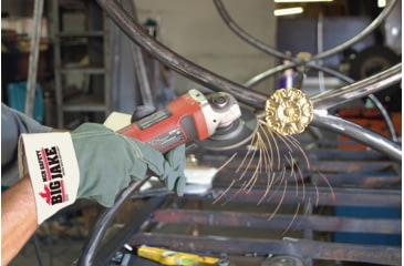 Image of MCR Safety Big Jake Premium A+ Side Leather Palm Work Gloves w/2.75 Inch Safety Cuff &amp; Full Leather Back - Mens, Extra Large, 1717