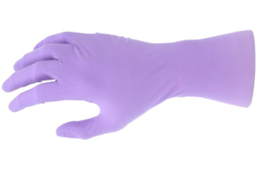 Image of MCR Safety ChemTech Tri-Polymer Blended Disposable Gloves, Powder Free Industrial Food Service Grade, Nitrile Neoprene and Latex Polymers, 12in Length, 6 mil Thickness, Lilac, Small, 7036S