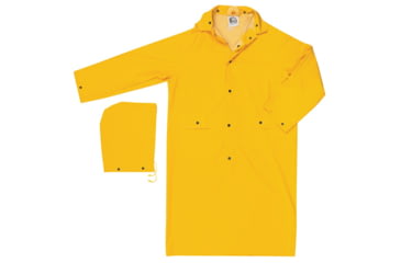 Image of MCR Safety Classic Series Waterproof Raincoat, .35mm PVC/Poly, Detachable Hood, Yellow, 2X, 200CX2