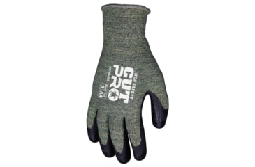 Image of MCR Safety Cut Pro 13 Gauge Kevlar and Synthetic Shell Cut Resistant Work Gloves, APG Coated Palm and Fingertips, Black/Green, X - Large, 9379ARCXL
