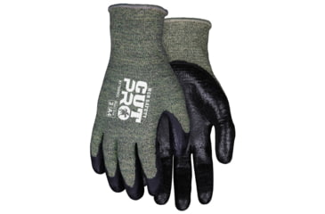 Image of MCR Safety Cut Pro 13 Gauge Kevlar and Synthetic Shell Cut Resistant Work Gloves, APG Coated Palm and Fingertips, Black/Green, X - Large, 9379ARCXL