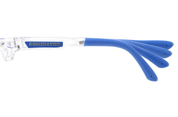 Image of MCR Safety Dominator DM3 Series Safety Glasses, Polarized Lenses, Adjustable Wire Core Temples and Nose Piece, Blue Diamond Mirror, One Size, DM1328BZ