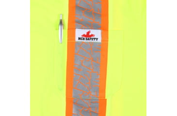 Image of MCR Safety FFLTC3SLXL Hi Vis Safety Work T-Shirts, Soft Poly Birdseye Mesh, Long Sleeve and Tagless Design, ANSI 107 Type R Class 3, Lime, XL, FFLTC3SLXL