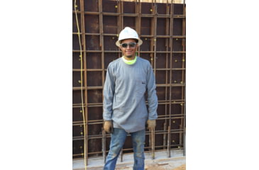 Image of MCR Safety Flame Resistant Work Lightweight Long Sleeve T-Shirt, Comfortable 100% FR Cotton, Gray, M, LST1GM