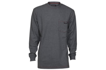 Image of MCR Safety Flame Resistant Work Lightweight Long Sleeve T-Shirt, Comfortable 100% FR Cotton, Gray, M, LST1GM