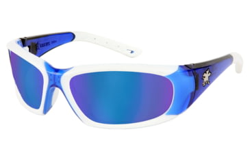 Image of MCR Safety ForceFlex FF3 Series Safety Glasses, Multi-Injection Molding Locks Lens into Frame, Blue Diamond Mirror, One Size, FF328B