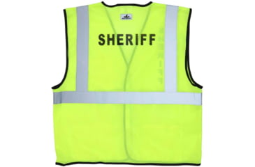 Image of MCR Safety Hi Vis Reflective Lime Safety Vest - VCL2MLSHFX2