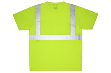 Image of MCR Safety Hi Vis Safety Work T-Shirts, Soft Poly Jersey Knit, Short Sleeve and Tagless Design, ANSI 107 Type R Class 2, Fluorescent Lime, Fluorescent Lime, 4X, STSCL2SLX4
