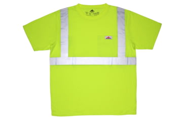 Image of MCR Safety Hi Vis Safety Work T-Shirts, Soft Poly Jersey Knit, Short Sleeve and Tagless Design, ANSI 107 Type R Class 2, Fluorescent Lime, Fluorescent Lime, 4X, STSCL2SLX4