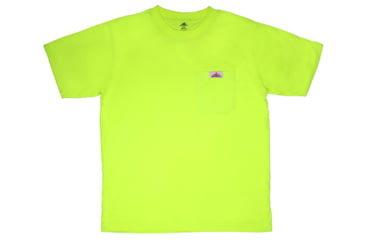 Image of MCR Safety Hi Vis Safety Work T-Shirts, Soft Poly Jersey Knit, Short Sleeve and Tagless Design, Fluorescent Lime, Fluorescent Lime, 4X, STSLX4