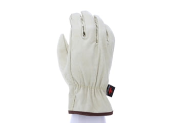 Image of MCR Safety Leather Drivers Work Gloves, Premium Grade Unlined Grain Pigskin, Keystone Thumb, Beige, Medium, 3411M