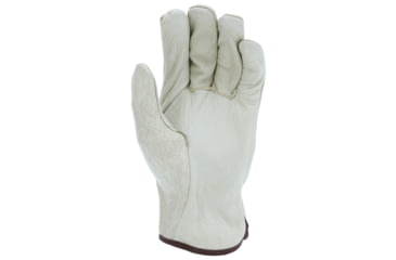 Image of MCR Safety Leather Drivers Work Gloves, Select Grade Unlined Grain Pigskin, Straight Thumb, Beige, Small, 3400S