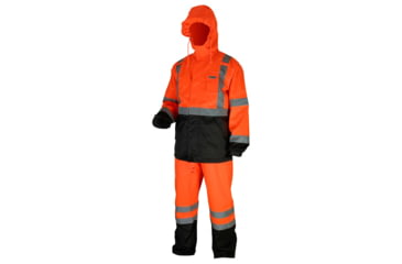 Image of MCR Safety Luminator Breathable Poly/PU Class 3 Jacket, Silver Reflective, Fluorescent Orange, L, 591SJHL