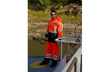 Image of MCR Safety Luminator Breathable Poly/PU Class 3 Jacket, Silver Reflective, Fluorescent Orange, L, 591SJHL