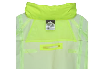 Image of MCR Safety Luminator Hi Vis Lightweight Rain Jacket, Poly/PU, Detachable Hideaway, Hood with Drawstring, ANSI 107 Type R Class 3, Fluorescent Lime, 4X, 508SJX4