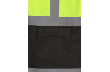 Image of MCR Safety Luminator Hi Vis Lightweight Rain Jacket, Poly/PU, Detachable Hideaway, Hood with Drawstring, ANSI 107 Type R Class 3, Fluorescent Lime, 4X, 508SJX4