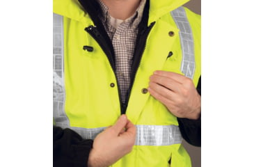 Image of MCR Safety Luminator 4 in 1 Insulated Bomber Jacket, Zip Out Liner, Zip Off Outer Sleeves, Class 3, Fluorescent Lime, XL, BPCL3LXL