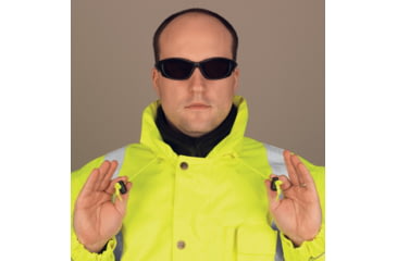Image of MCR Safety Luminator 4 in 1 Insulated Bomber Jacket, Zip Out Liner, Zip Off Outer Sleeves, Class 3, Fluorescent Lime, XL, BPCL3LXL